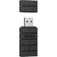 8Bitdo - Wireless USB Adapter 2 for Switch OLED, Windows PC, Mac and Raspberry Pi, PS5, PS4, Switch Pro Controller and More (Windows)