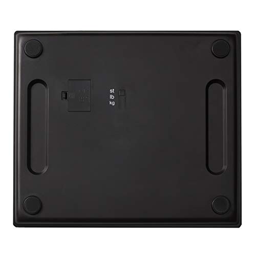 InstaTrack Balança digital para banheiro de alta capacidade, preta