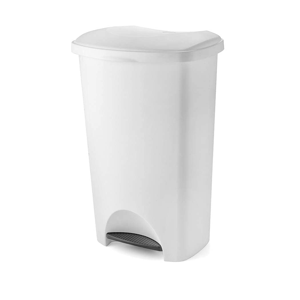 Addis Plastic 50Ltr Pedal Bin White — image 1