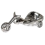 YYLMKMFC Botellero de cerámica for Motocicleta, for exhibición de Mesa(Silver)