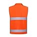 Reflective Safety Vest for Men & Women High Visibility Vest with Pockets Hiking Running Zipper Lapel Collar Tops Orange