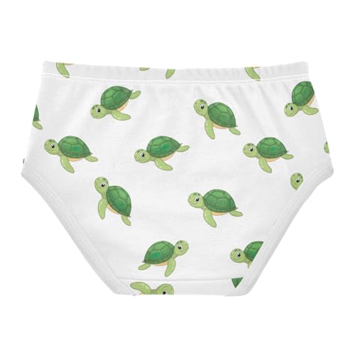 Joisal Print Girls Underwear Toddlers 2t Cotton Panties Little Girl Cute Cartoon Sea Turtles White Kids Briefs Undies2