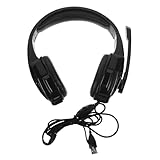 LABRIMP シーゲーミングヘッド 有線 マイク付き コンピューターゲーム用 発光デザイン イヤーマフ通気性設計 長快適装着