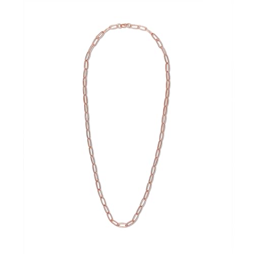 SAVEARTH DIAMONDS Paperclip Link Chain Necklace Valentine's Day Gift Jewelry For Women, 10K Or 14K Solid Gold 4MM Width Trendy Necklaces, Length - 14" To 22"2