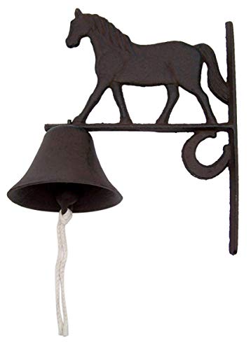 Farmhouse-Equestrian-Charm-Dinner-Bell-Vintage-Cast-Iron-Cowbell-775-Inches Farmhouse Equestrian Charm Dinner Bell Vintage Cast Iron Cowbell 775 Inches