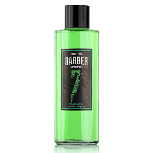BARBER MARMARA No.7 Eau de Cologne Men Splash en botella de vidrio 1x 500ml - After Shave Men - Agua perfumada - Refresca los refrescos - Perfumados para hombre - Colonia de barbería