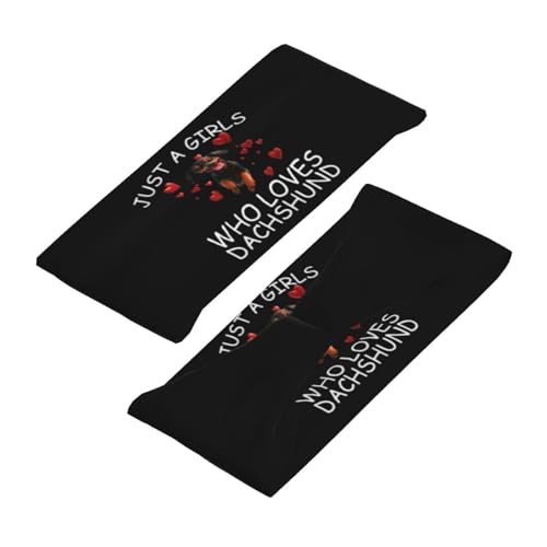 Just A Girls Who Loves Dachshund Adjustable Sports Headband Moisture Wicking Sweatband for Running Workout4