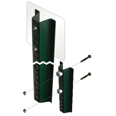 SmartSign Complete Breakaway System | 8' U-Channel Post & 3' Base