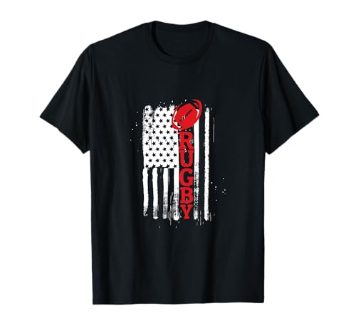 USA Flags Rugby Vintage Gift Fun T-Shirt