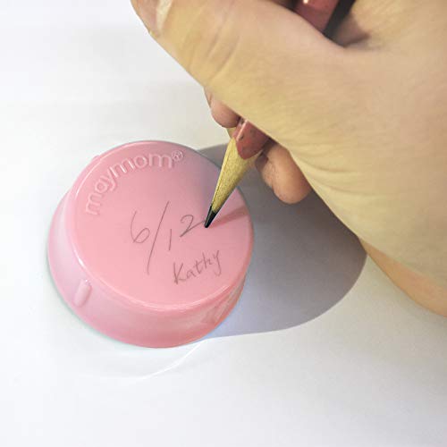 Image of Maymom Solid Lids with Sealing Ring for Standard Sized Bottles; Bottles Lids Compatible with Medela Bottles, Ameda, and Small Sized Nuk, Playtex, Gerber Bottles; 8pc (Pink)