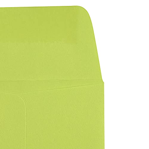 Jam Paper #1 Coin Business Colored Envelopes - 2 1/4 X 3 1/2 - Ultra Lime Green - 25/Pack #TOP2
