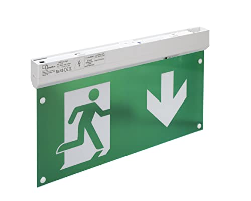 shopVG Dauerlicht LED Notleuchte Notbeleuchtung Exit Notausgang Fluchtwegleuchte Notlicht Fluchtweg EXIT IP20 oder IP65 (Dauerlicht IP20)