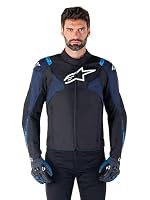 Alpinestars T-Jaws V4 wasserdichte Motorrad Textiljacke, schwarz/blau, L – Ansicht 2