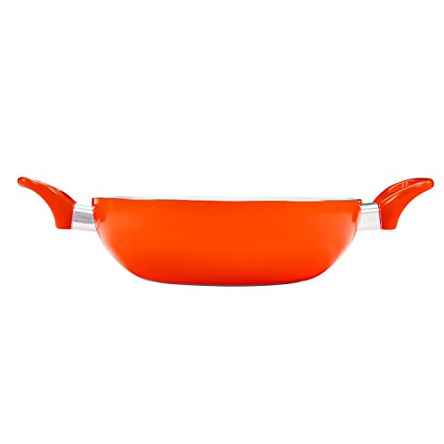 Image of Nirlon Ceramic Cookware Set, 2.4 Litre, Orange