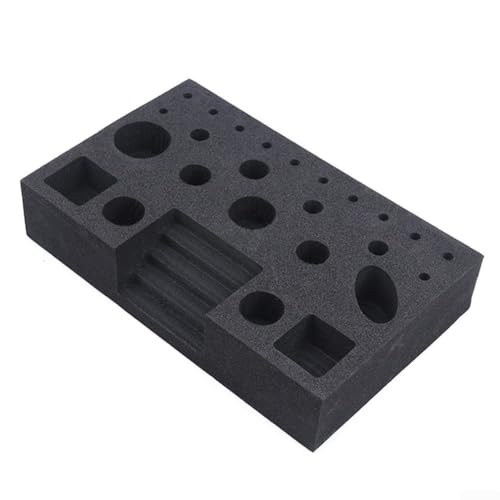 Honseadek Fliegenbinden Schraubstock Zubehör Aufbewahrung EVA Angeln Werkzeugstation Weicher Schaumstoff Halter Kompakt Fliegenfischen Werkzeuge Organizer für Ausrüstung Schwarz