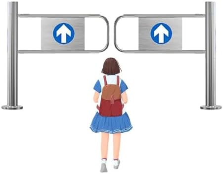 Automatic Rebound Swing Gate, 1-Way Closure Door, Stainless Steel Entry/Exit Device for Parks & Warehouses, 100cm/39.4in, Durable & Secure Access Solution