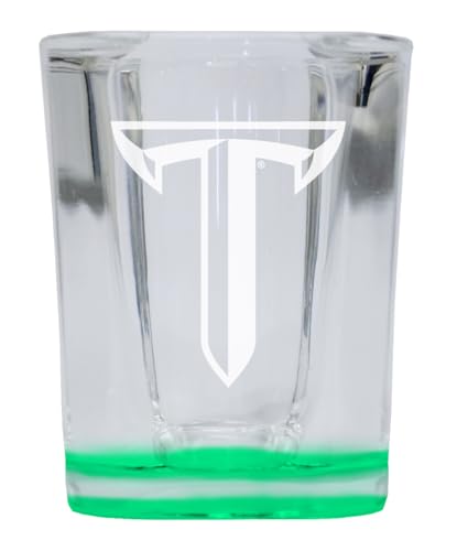 Vaso para shots cuadrado con base verde 2 oz