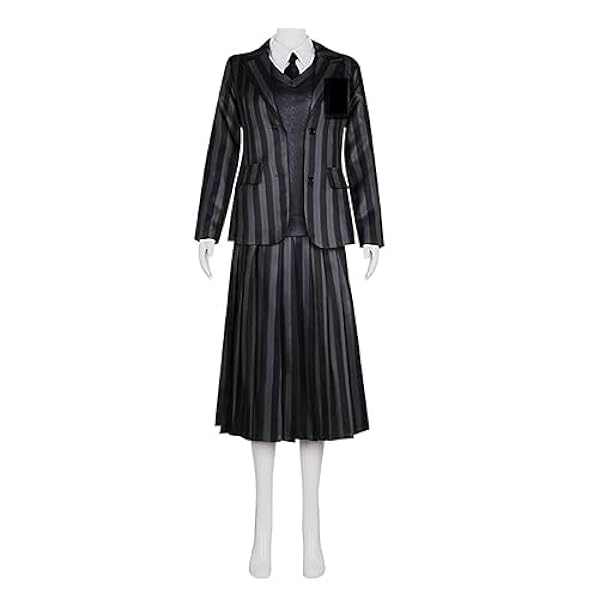 Woensdag Addams Enid Sinclair Schooluniform Gestreepte Blazerrok Cosplayoutfits Halloweenkostuum voor kinderen, volwassenen