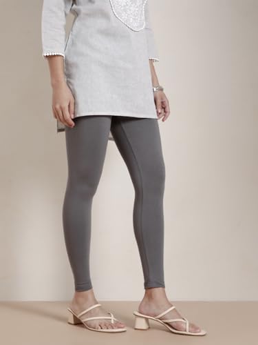 Image of TWIN BIRDS Super Stretchable Cotton Elasthane Fabric Ankle Length Leggings for Women