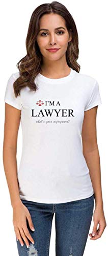 Image of UDNAG Unisex Round Neck Graphic 'Lawyer | I am a Lawyer' Polyester T-Shirt White [Size 2YrsOld /22in to 7XL /56in]