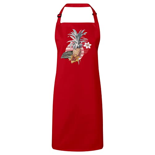 Tablier cuisine rouge pour vos barbecues d ete et diners exotiques en famille