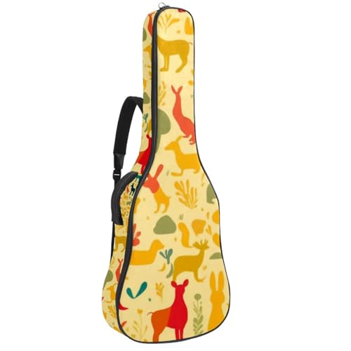 Housse de guitare étanche 41 pouces multicolore pour musiciens nomades urbains