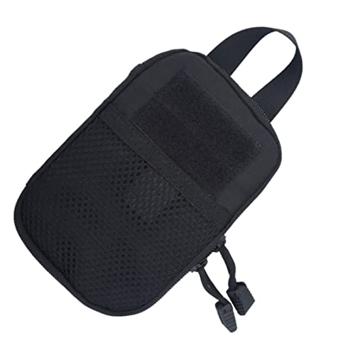 Bolsa de cinto 1 pç bolsa universal para celular Molle quadril cinto bolsa bagedc bolsa com zíper bolsa de fixação para uso externo (preto)