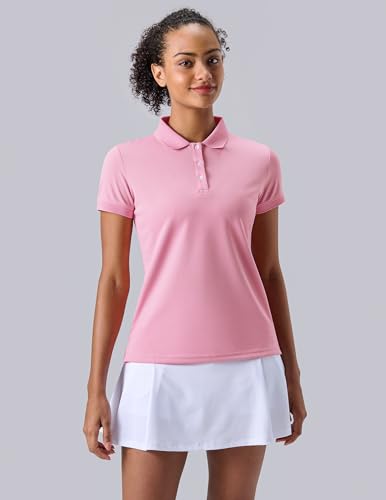 3 Pack Women's Athletic Dry Fit Polo Shirts, Wicking Short Sleeve Collared Golf T Shirt Tennis Tops2