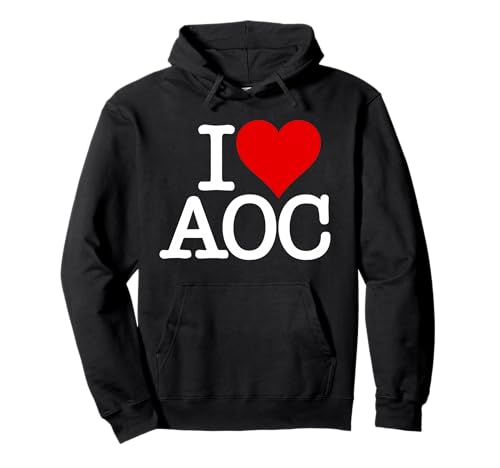 I LOVE HEART AOC Pullover Hoodie