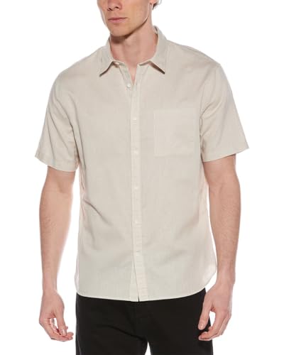 Vince Linen-Blend Button-Down Shirt