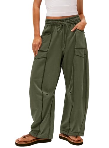 Yanekop Womens Baggy Wide Leg Pants Casual Fall Trousers Palazzo