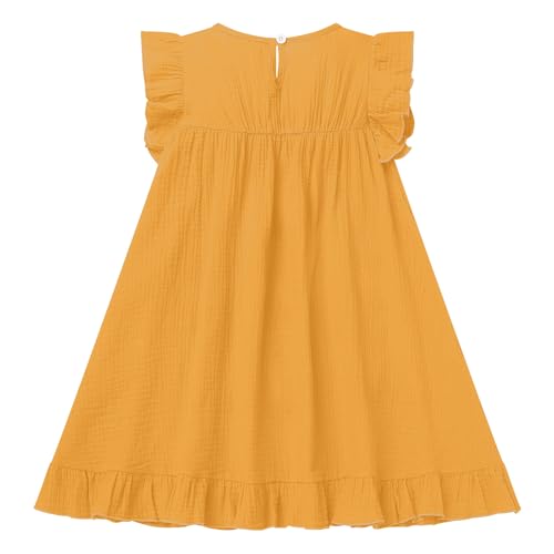 Toddler Baby Girls Mexican Traditional Folk Flutter Sleeve Floral Embroidery Ruffle Cinco De Mayo Fiesta A-line Dress2