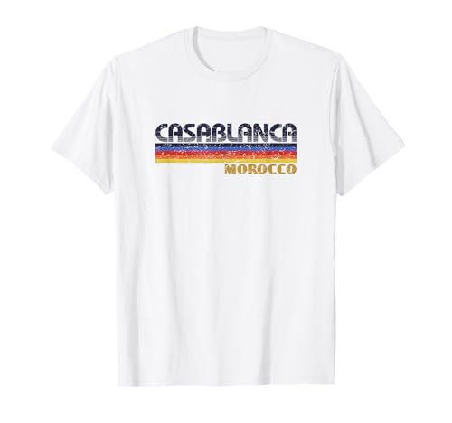 Casablanca Morocco Vintage 80s Style Retro T-Shirt