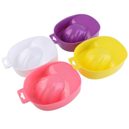 SOIMISS Recipiente de Plástico para Remojo de Manicura Color Aleatorio 2 Piezas Bandejas para Decoración y Cuidado de Uñas en Casa y Salón
