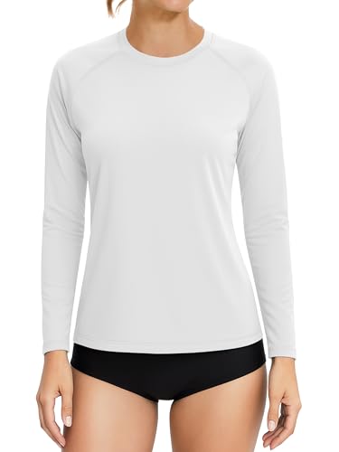 KINGFEN Women's UPF 50+ Sun Protection Quick Dry Shirts Hiking Long Sleeve Tops