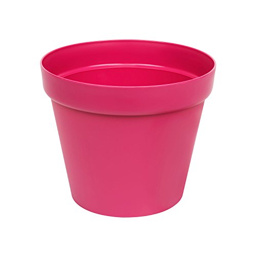 Patio Blumentopf Pflanzkübel rund Topf Übertopf Kunststoff D-34 cm rosa