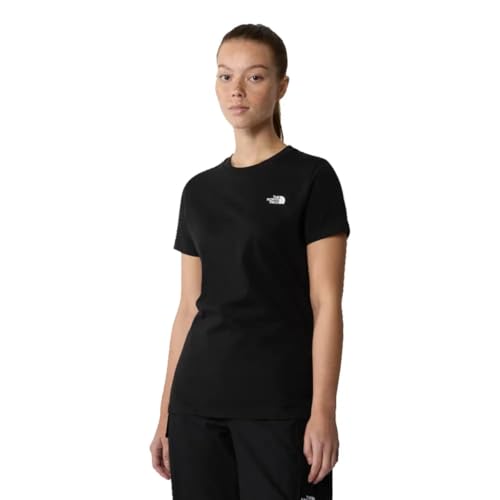 THE NORTH FACE NF0A87NHJK3 W S/S Simple Dome Slim Tee T-Shirt Damen TNF Black Größe XS
