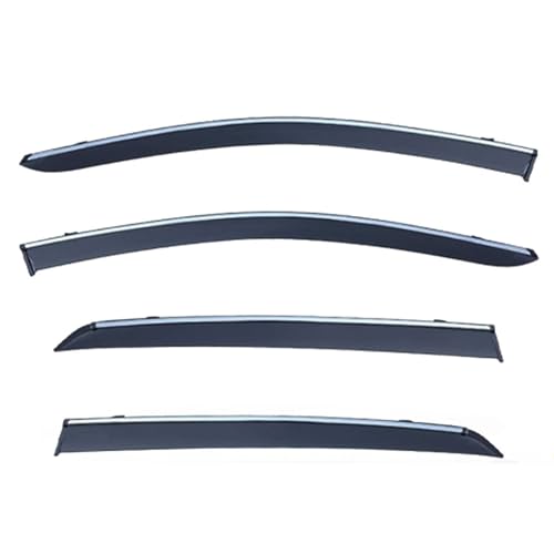 に適用 車種専用 サイドバイザー 雨除け 換気可能 風噪低減 半透明 車用サイドドアバイザー で簡単取り付け 雨天や長距離ドライブ 車用カスタムパーツ(T Roc)