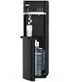 VECYS Bottom Loading Ice Maker Self-Clean Hot Cold Water Dispenser for 5 Gallon Bottle, 22LBS Daily Ice Making, Child Safety Lock, Ideal for Home and Office, Black