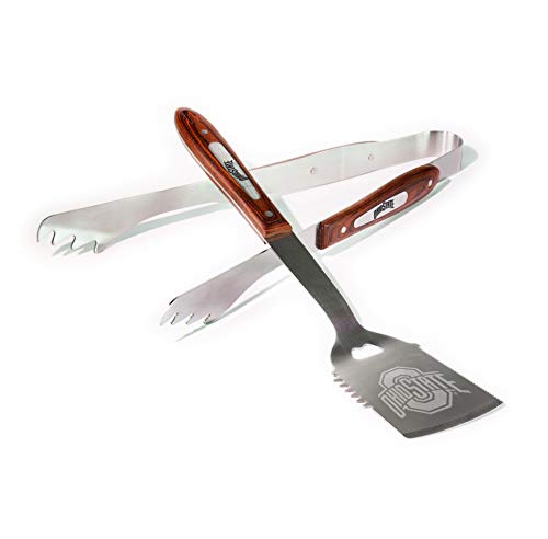 Set Parrillero 2 piezas Mango de Madera Metálico miniatura 1