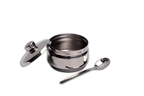 APS 638 - Juego de jarra de leche y azúcar (0,2 L, acero inoxidable, 21 x 14 x 7 cm)