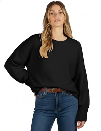 Image of Buauty Womens Oversized Long Sleeve Crewneck Fall Sweaters Chunky Fuzzy Knit Pullover Clothes 2025 Trendy Outfits