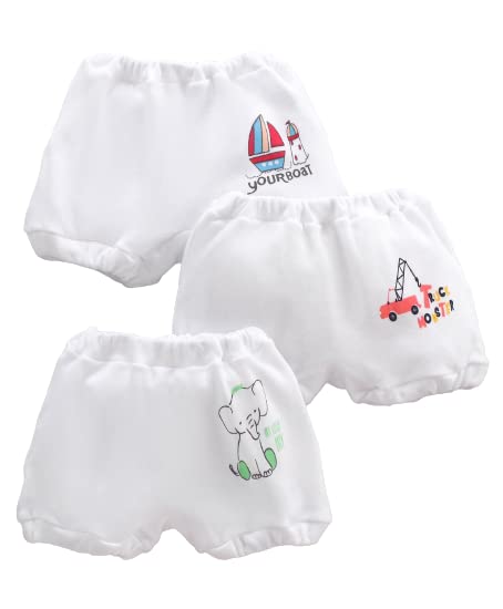 THE BABY COMPANYWhite Colored Bloomer/Brief/Panty for Girls & Boys, Very Soft & Comfortable Fabric