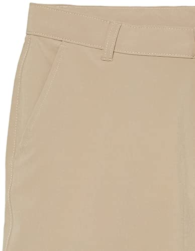 izod boys39 school uniform flat front khaki shorts moisture wicking performance fabric wrinkle amp fade resistant