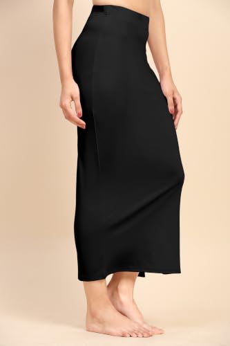 Image of TRENDMALLS Women's Polyester Spandex Stretchable Straight Saree Shapewear Petticoat for Women, Cotton Blended, Skirts for Women, Saree Shaper