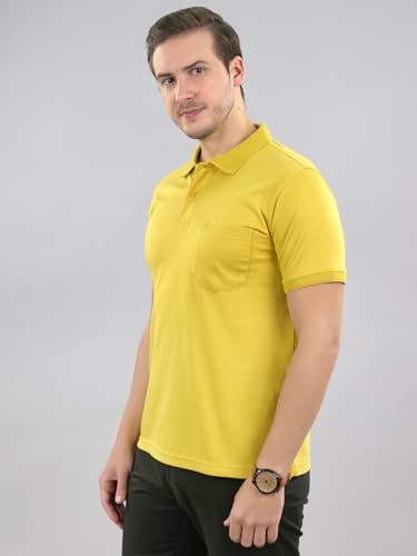Image of Monte Carlo Mens Regular Fit Half Sleeve Solid Polo Neck T-Shirt (Pack of 1)