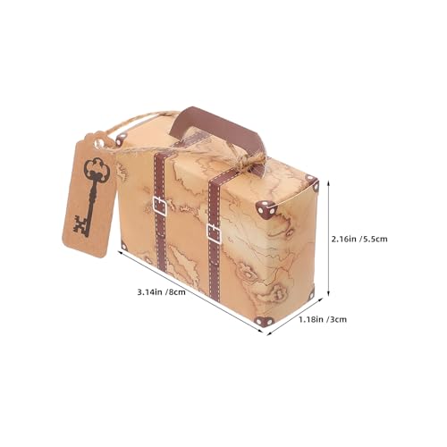 Boîtes Valise en Papier Kraft Blanc légères et faciles à monter avec étiquettes - 2