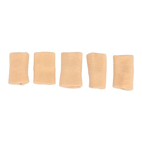 Didiseaon 5pcs Elastic Fingerstalls for Basketball Soft Breathable Finger Guards Thumb Protector