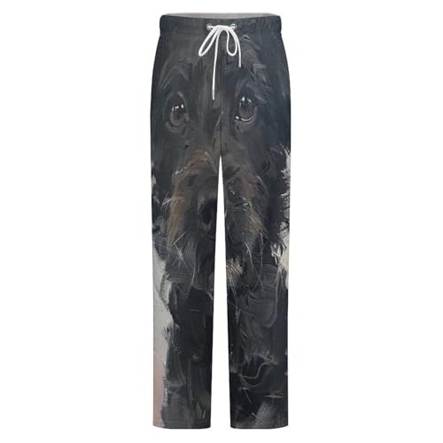 Pet Dog FaceMen's Winter Loose-Fitting Trousers for Indoor and Outdoor Use4