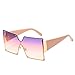 Produktbild nobrand Einteilige Sonnenbrille mit großem Rahmen, quadratische Farbänderung, Straßenfotografie, alle Arten von Sonnenbrillen